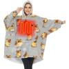 imageVenustas Heated Wearable Blanket Hoodie with Battery Pack 74V Oversized Sherpa Blanket Hoodie Sweatshirt Cozy Warm SoftBulldog