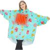 imageVenustas Heated Wearable Blanket Hoodie with Battery Pack 74V Oversized Sherpa Blanket Hoodie Sweatshirt Cozy Warm SoftCoke Burger