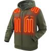 imageVenustas Unisex Heated Hoodie with Battery Included Heated Jacket for Women and MenOlive Green