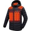 imageVenustas Unisex Heated Jacket with Battery Heated Coat for Women and Men with Detachable HoodBlack