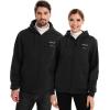imageVenustas 12V DualControl Heated Hoodie Unisex with Battery Included Electric Heated Sweatshirt Coat for Men Women ZipUpBlack