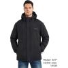 imageVenustas Mens 3in1 Heated Down Jacket Electric Puffer Jacket with Battery 90 Down Fill Winter Snow Ski Heated CoatBlack