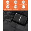 imageVenustas Mens 3in1 Heated Down Jacket Electric Puffer Jacket with Battery 90 Down Fill Winter Snow Ski Heated CoatBlack