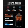 imageVenustas Mens Fleece Heated Vest with Battery Lightweight Insulated Electric VestBlack