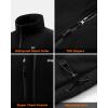 imageVenustas Mens Heated Fleece Vest with 6 Heating Zones Lightweight Recycled Electric Fleece VestBlack
