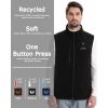 imageVenustas Mens Heated Fleece Vest with 6 Heating Zones Lightweight Recycled Electric Fleece VestBlack
