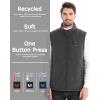 imageVenustas Mens Heated Fleece Vest with 6 Heating Zones Lightweight Recycled Electric Fleece VestCharcoal Heather