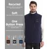 imageVenustas Mens Heated Fleece Vest with 6 Heating Zones Lightweight Recycled Electric Fleece VestNavy
