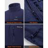 imageVenustas Mens Heated Fleece Vest with 6 Heating Zones Lightweight Recycled Electric Fleece VestNavy