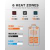 imageVenustas Mens Heated Vest with Battery Up to 20 Hours of Warmth Winter Quilted Vest for OutdoorLight Gray