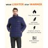 imageVenustas Mens Lightweight Heated Jacket with Battery 6Zone Electric Puffer Winter Coat for Outdoor Camping HikingNavy