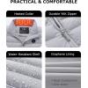 imageVenustas Mens Lightweight Heated Jacket with Battery 6Zone Electric Puffer Winter Coat for Outdoor Camping HikingSilver Gray