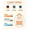 imageVenustas Mens Lightweight Heated Jacket with Battery 6Zone Electric Puffer Winter Coat for Outdoor Camping HikingSilver Gray