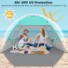 imageVenustas Beach Tent Sun Shelter for 34567810 Person UPF 50 UV Protection Beach Canopy Lightweight and Easy Setup Cabana Portable Shade TentCrystal Mint