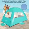 imageVenustas Beach Tent Sun Shelter for 34567810 Person UPF 50 UV Protection Beach Canopy Lightweight and Easy Setup Cabana Portable Shade TentCrystal Mint
