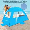 imageVenustas Beach Tent Sun Shelter for 34567810 Person UPF 50 UV Protection Beach Canopy Lightweight and Easy Setup Cabana Portable Shade TentDark ShelterSky Blue