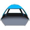imageVenustas Beach Tent Sun Shelter for 34567810 Person UPF 50 UV Protection Beach Canopy Lightweight and Easy Setup Cabana Portable Shade TentDark ShelterSky Blue