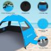 imageVenustas Beach Tent Sun Shelter for 34567810 Person UPF 50 UV Protection Beach Canopy Lightweight and Easy Setup Cabana Portable Shade TentDark ShelterSky Blue
