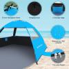 imageVenustas Beach Tent Sun Shelter for 34567810 Person UPF 50 UV Protection Beach Canopy Lightweight and Easy Setup Cabana Portable Shade TentDark ShelterSky Blue