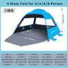 imageVenustas Beach Tent Sun Shelter for 34567810 Person UPF 50 UV Protection Beach Canopy Lightweight and Easy Setup Cabana Portable Shade TentDark ShelterSky Blue