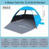imageVenustas Beach Tent Sun Shelter for 34567810 Person UPF 50 UV Protection Beach Canopy Lightweight and Easy Setup Cabana Portable Shade TentDark ShelterSky Blue