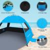 imageVenustas Beach Tent Sun Shelter for 34567810 Person UPF 50 UV Protection Beach Canopy Lightweight and Easy Setup Cabana Portable Shade TentDark ShelterSky Blue