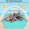 imageVenustas Beach Tent Sun Shelter for 34567810 Person UPF 50 UV Protection Beach Canopy Lightweight and Easy Setup Cabana Portable Shade TentMint Green