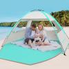imageVenustas Beach Tent Sun Shelter for 34567810 Person UPF 50 UV Protection Beach Canopy Lightweight and Easy Setup Cabana Portable Shade TentMint Green