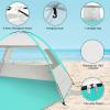 imageVenustas Beach Tent Sun Shelter for 34567810 Person UPF 50 UV Protection Beach Canopy Lightweight and Easy Setup Cabana Portable Shade TentMint Green