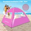 imageVenustas Beach Tent Sun Shelter for 34567810 Person UPF 50 UV Protection Beach Canopy Lightweight and Easy Setup Cabana Portable Shade TentPink