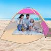 imageVenustas Beach Tent Sun Shelter for 34567810 Person UPF 50 UV Protection Beach Canopy Lightweight and Easy Setup Cabana Portable Shade TentPink