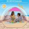 imageVenustas Beach Tent Sun Shelter for 34567810 Person UPF 50 UV Protection Beach Canopy Lightweight and Easy Setup Cabana Portable Shade TentPink