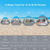 imageVenustas Beach Tent Sun Shelter for 34567810 Person UPF 50 UV Protection Beach Canopy Lightweight and Easy Setup Cabana Portable Shade TentSky Blue