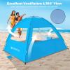 imageVenustas Beach Tent Sun Shelter for 34567810 Person UPF 50 UV Protection Beach Canopy Lightweight and Easy Setup Cabana Portable Shade TentSky Blue