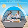 imageVenustas Beach Tent Sun Shelter for 34567810 Person UPF 50 UV Protection Beach Canopy Lightweight and Easy Setup Cabana Portable Shade TentSky Blue