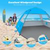 imageVenustas Beach Tent Sun Shelter for 34567810 Person UPF 50 UV Protection Beach Canopy Lightweight and Easy Setup Cabana Portable Shade TentSky Blue