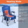 imageVenustas Heated Camping Chair with 74V Battery Pack UP to 10H Heating Portable Heated Folding Chair with Removable Cushion for Outdoor Sports Hunting Beach Picnics 5000mAh Battery IncludedBlue