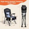 imageVenustas Heated Camping Chair with 74V Battery Pack UP to 10H Heating Portable Heated Folding Chair with Removable Cushion for Outdoor Sports Hunting Beach Picnics 5000mAh Battery IncludedBlack