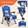 imageVenustas Heated Camping Chair with 74V Battery Pack UP to 10H Heating Portable Heated Folding Chair with Removable Cushion for Outdoor Sports Hunting Beach Picnics 5000mAh Battery IncludedBlue