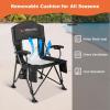 imageVenustas Heated Camping Chair with 74V Battery Pack UP to 10H Heating Portable Heated Folding Chair with Removable Cushion for Outdoor Sports Hunting Beach Picnics 5000mAh Battery IncludedBlack