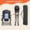 imageVenustas Heated Camping Chair with 74V Battery Pack UP to 10H Heating Portable Heated Folding Chair with Removable Cushion for Outdoor Sports Hunting Beach Picnics 5000mAh Battery IncludedBlack