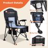 imageVenustas Heated Camping Chair with 74V Battery Pack UP to 10H Heating Portable Heated Folding Chair with Removable Cushion for Outdoor Sports Hunting Beach Picnics 5000mAh Battery IncludedBlack