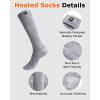imageVenustas Heated Socks for Men Women Rechargeable Heated Socks For Hunting Ski and Feet WarmGray