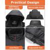 imageVenustas Heated Softshell Jacket for Women Hooded Electric Jacket with Battery Pack 74V Heated Coat for OutdoorsBlack