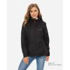 imageVenustas Heated Softshell Jacket for Women Hooded Electric Jacket with Battery Pack 74V Heated Coat for OutdoorsBlack