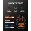 imageVenustas Womens 3in1 Heated Jacket with Battery Waterproof Jacket with Hood for SkiingCarbon Black
