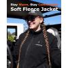 imageVenustas Womens Fleece Heated Jacket with Battery Pack Soft Lightweight Heating Coat Durable YKK ZipperBlack