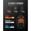 imageVenustas Womens Fleece Heated Jacket with Battery Pack Soft Lightweight Heating Coat Durable YKK ZipperBlack