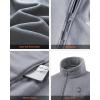 imageVenustas Womens Fleece Heated Jacket with Battery Pack Soft Lightweight Heating Coat Durable YKK ZipperGrey