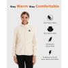 imageVenustas Womens Fleece Heated Jacket with Battery Pack Soft Lightweight Heating Coat Durable YKK ZipperMilk White